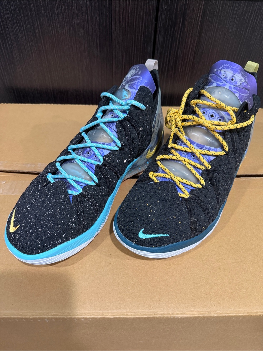 Nike Black Multicolor Athletic Shoes - LeBron 18